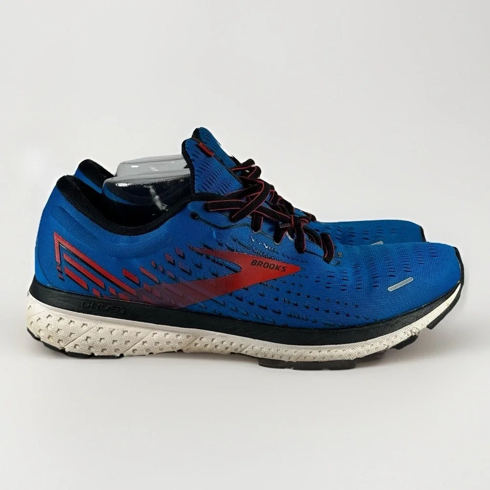 Brooks Ghost 13 Men's‎ size 11.5 Blue Red Running Athletic Shoes 1103481D435